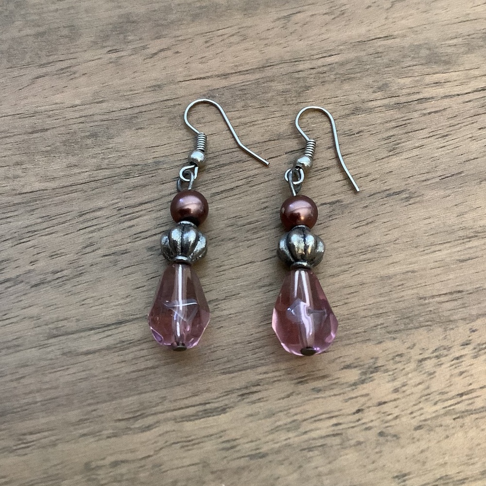 Purple Dangle Earrings